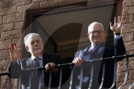 Roma - Il regista Francis Ford Coppola con il Sindaco Roberto Gualtieri in attesa di ricevere la Lupa Capitolina in Campidoglio