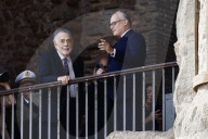 Roma - Il regista Francis Ford Coppola con il Sindaco Roberto Gualtieri in attesa di ricevere la Lupa Capitolina in Campidoglio