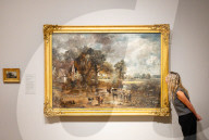John Constable's The Hay Wain at the National Gallery, Sunley Room, London, UK.
