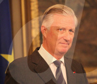 Le roi Philippe et la reine Mathilde de Belgique reçus par Anne Hidalgo, maire de Paris, lors de la visite du couple royal en France