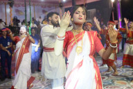Award winning idols of Hindu goddess Durga
