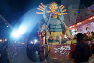Award winning idols of Hindu goddess Durga