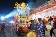 Award winning idols of Hindu goddess Durga