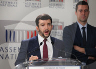 Conférence de presse de Jean-Philippe Tanguy à l'Assemblee nationale à Paris