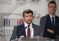 Conférence de presse de Jean-Philippe Tanguy à l'Assemblee nationale à Paris