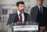 Conférence de presse de Jean-Philippe Tanguy à l'Assemblee nationale à Paris