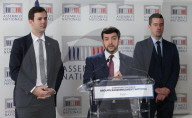 Conférence de presse de Jean-Philippe Tanguy à l'Assemblee nationale à Paris