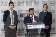 Conférence de presse de Jean-Philippe Tanguy à l'Assemblee nationale à Paris