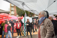 Manifestazione indetta dai sindacati Cgil-Cisl-Uil per i diritti dei migranti e dei lavoratori dello Sportello Immigrazione di corso Verona 4 a Torino