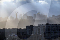 Kyiv skyline in autumn