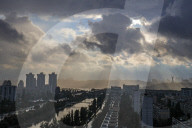 Kyiv skyline in autumn