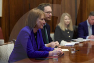 Rachel Reeves UK Chancellor of the Exchequer meets with the TUC