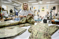 Zaporizhzhia volunteers make anti-thermal imaging ponchos for military