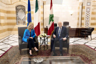 Giorgia Meloni, incontra a Beirut  il Primo Ministro libanese Najib Mikati