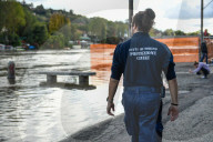 Torino - La situazione del fiume Po ad altezza dei Murazzi dopo le pesanti precipitazioni