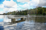 Torino - La situazione del fiume Po ad altezza dei Murazzi dopo le pesanti precipitazioni