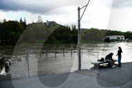 Torino - La situazione del fiume Po ad altezza dei Murazzi dopo le pesanti precipitazioni