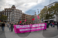 Barcelona - Massive protest in favor of the antiga Massana