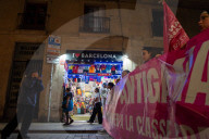 Barcelona - Massive protest in favor of the antiga Massana