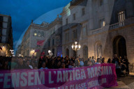Barcelona - Massive protest in favor of the antiga Massana