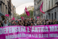 Barcelona - Massive protest in favor of the antiga Massana