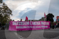 Barcelona - Massive protest in favor of the antiga Massana