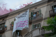 Barcelona - Massive protest in favor of the antiga Massana