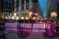 Barcelona - Massive protest in favor of the antiga Massana