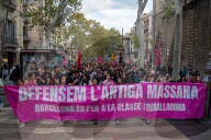 Barcelona - Massive protest in favor of the antiga Massana