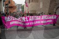 Barcelona - Massive protest in favor of the antiga Massana