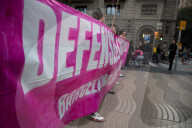 Barcelona - Massive protest in favor of the antiga Massana