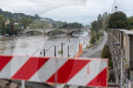 Esondazione del fiume Po presso i Murazzi di Torino