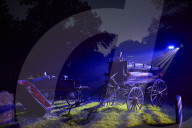 Halloween light trail comes to Kew Gardens, London, UK.
