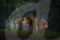 Halloween light trail comes to Kew Gardens, London, UK.