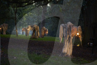 Halloween light trail comes to Kew Gardens, London, UK.