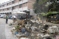 Bologna - danni e disagi per fango alluvione via Zoccoli