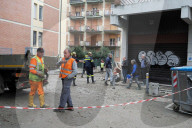 Bologna - danni e disagi per fango alluvione via Zoccoli