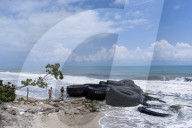 'The sea came in and took it all away': the Colombian beach resort facing a 'public calamity.' Palomino's receding coastline.
