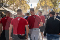 Barcelona - Bayern supporters are seen around Barcelona