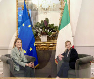 Incontro a Palazzo Chigi fra Roberta Metsola e Giorgia Meloni