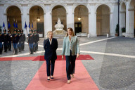Incontro a Palazzo Chigi fra Roberta Metsola e Giorgia Meloni