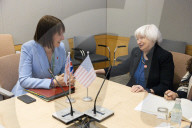 Rachel Reeves UK Chancellor of the Exchequer attends IMF Annuals