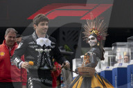 Les pilotes, en marge du Grand Prix de F1 du Mexique, dans l'ambiance d'Halloween à Mexico