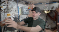 Eating ketchup in space