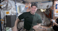 Eating ketchup in space