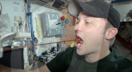 Eating ketchup in space