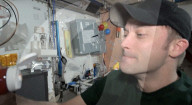 Eating ketchup in space