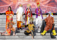 Diwali on the Square celebrations, Trafalgar Square,  London, UK.