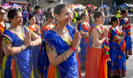 Diwali on the Square celebrations, Trafalgar Square,  London, UK.