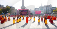 Diwali on the Square celebrations, Trafalgar Square,  London, UK.